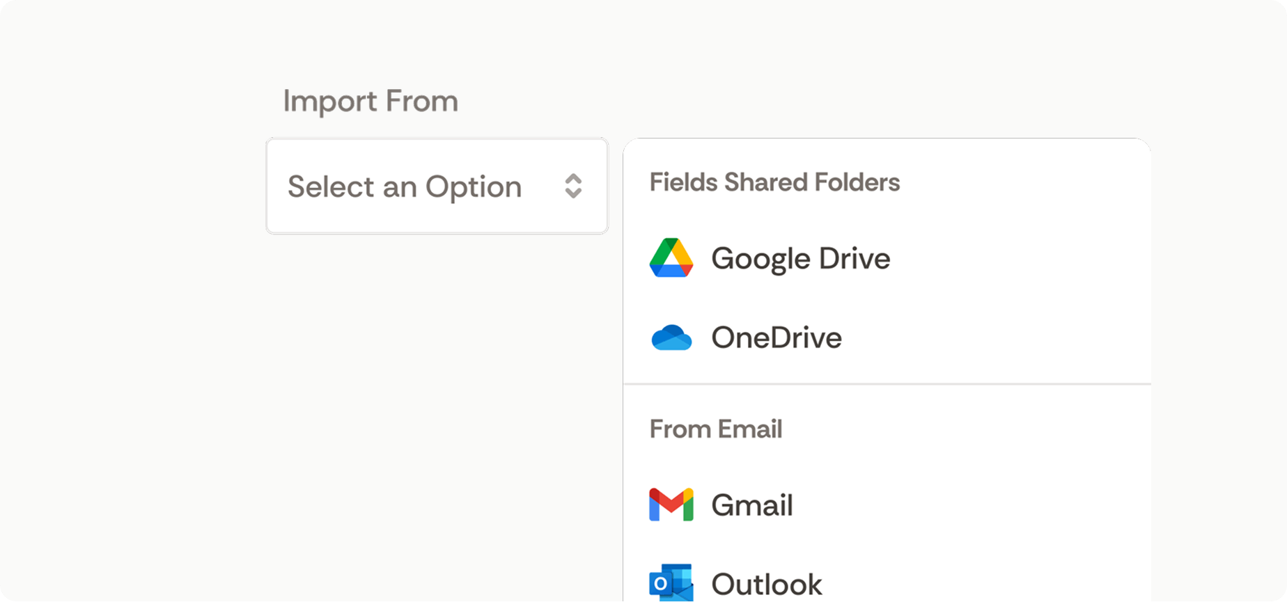 Fetch Directly from Email or Shared Folders